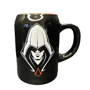 Assassins Creed Hooded Face Stein Mug Cup Black/Red 2015 20oz